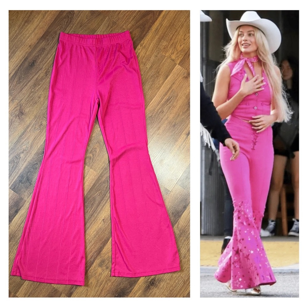 Pink Flare Women's Pants - Perfect for Barbie Costume